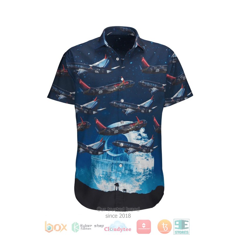 NEW United Airlines Star Wars Boeing 737-824 Hawaii Shirt 3 United Airlines Star Wars Boeing 737 824 Hawaiian Shirt