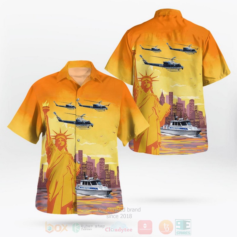 BEST United States Park Police Boat And Bell 412 Helicopter 3D Aloha Shirt word3