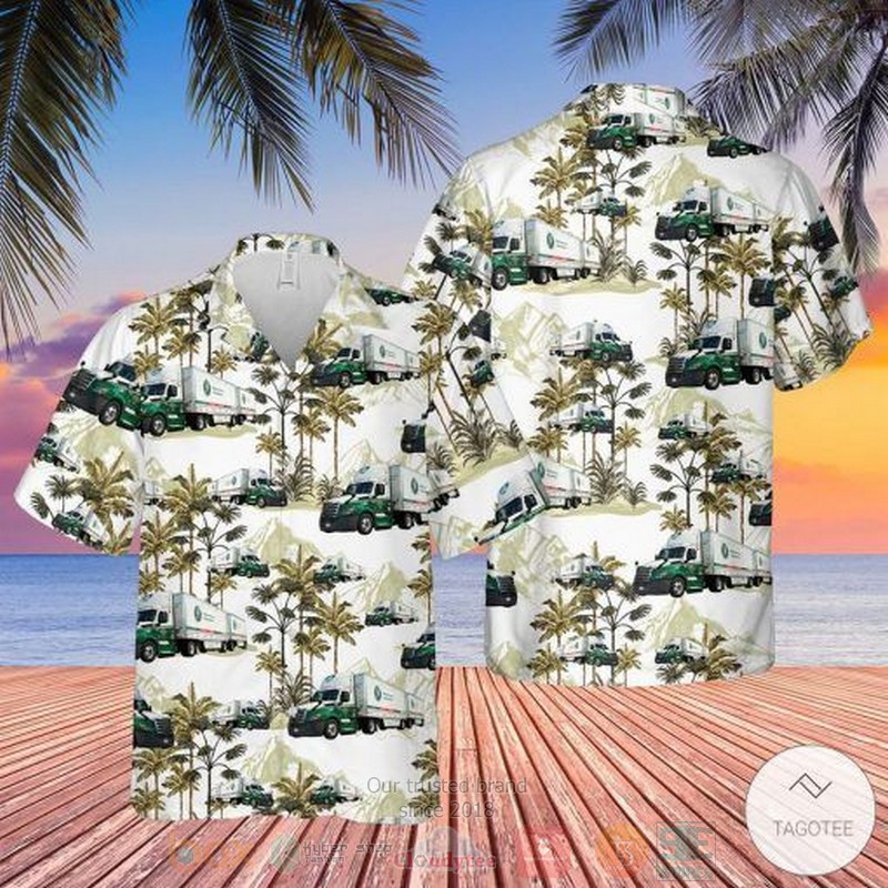 BEST Us Truck Transportation All Over Print Tropical Shirt 3 Us Truck Transportation Short Sleeve Hawaiian Shirt