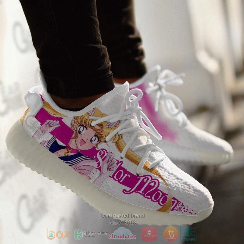 BEST Usagi Tsukino Pink Sailor Yeezy Shoes Sneaker 3 Usagi Tsukino Pink Sailor Anime Yeezy Shoes 1 2