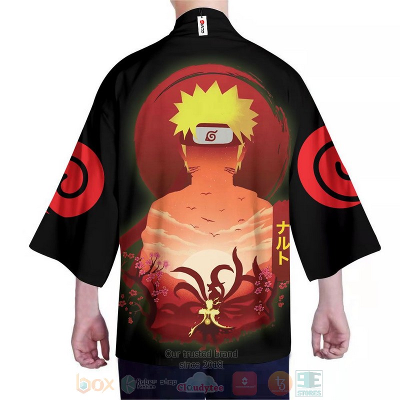 Uzumaki Naruto Naruto Anime Black Inspired Kimono