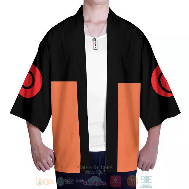 Uzumaki Naruto Naruto Anime Black Inspired Kimono 1