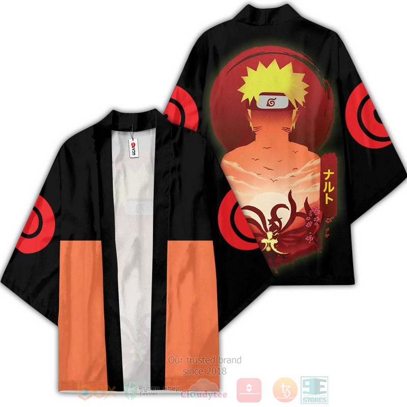 BEST Uzumaki Naruto Naruto Anime Black Japan 3D Print Kimono 3 Uzumaki Naruto Naruto Anime Black Inspired Kimono 1 2