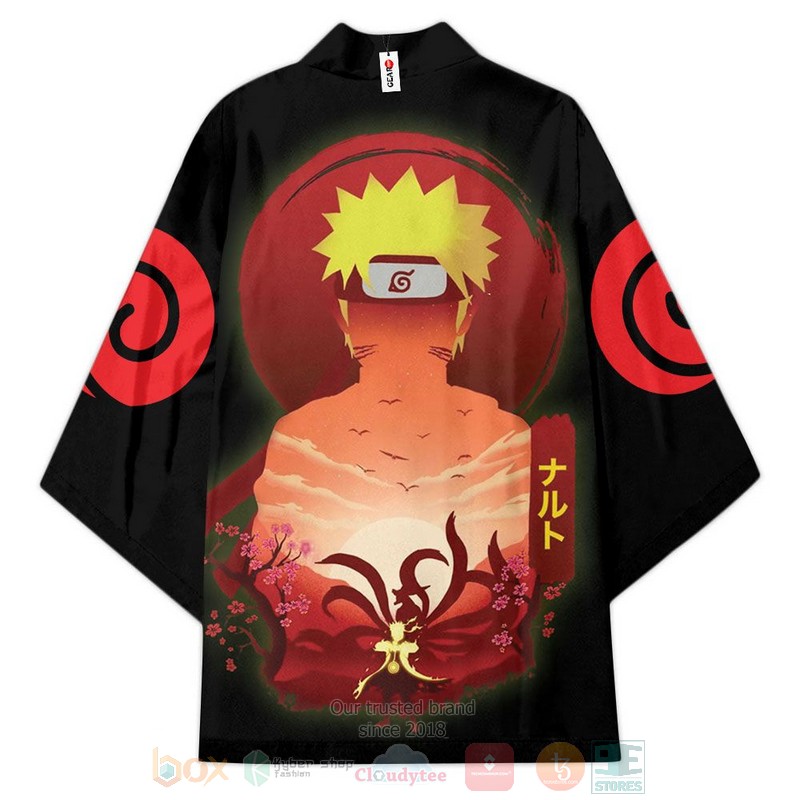 BEST Uzumaki Naruto Naruto Anime Black Japan 3D Print Kimono 4 Uzumaki Naruto Naruto Anime Black Inspired Kimono 1 2 3