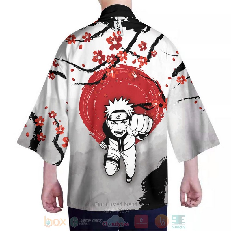 Uzumaki Naruto Naruto Anime White Inspired Kimono 1