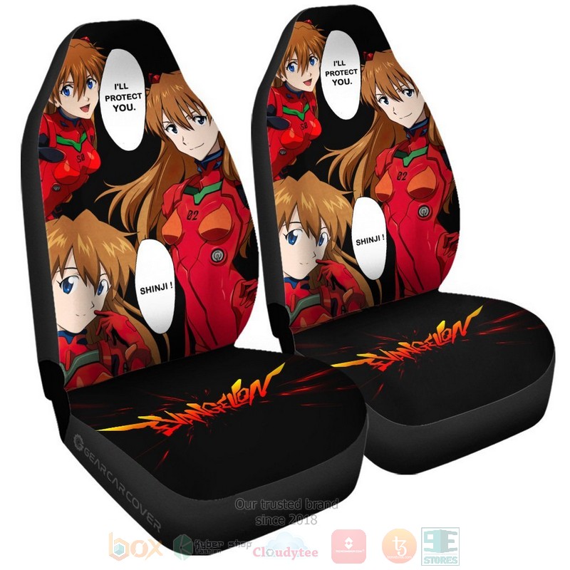 BEST-Anime Asuka Langley Soryu Neon Genesis Evangelion Luxury Car Seat Covers 4 Asuka Langley Soryu Neon Genesis Evangelion Anime Car Seat Cover 1 2 3