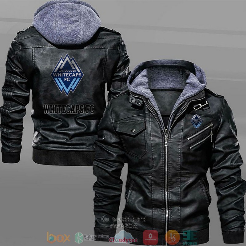Vancouver Whitecaps FC Black Brown Leather Jacket