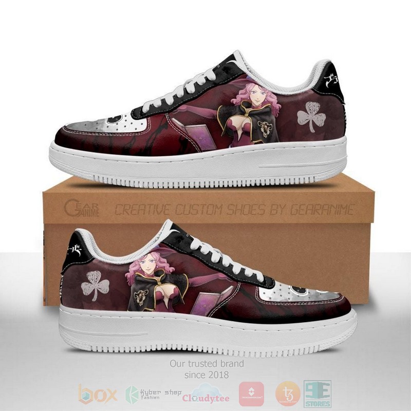 Vanessa Enoteca Air Black Bull Knight Black Clover Anime Nike Air Force Shoes