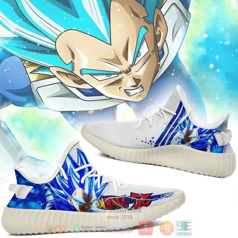 BEST Vegeta Blue Super Saiyan Dragon Ball Yeezy Shoes Sneaker 3 Vegeta Blue Super Saiyan Dragon Ball Yeezy Shoes 1 2