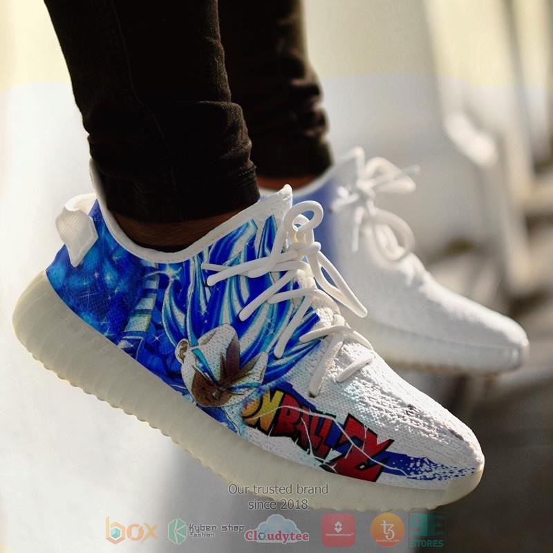 BEST Vegeta Blue Super Saiyan Dragon Ball Yeezy Shoes Sneaker 4 Vegeta Blue Super Saiyan Dragon Ball Yeezy Shoes 1 2 3