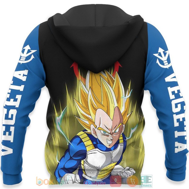 NEW Vegeta Super Saiyan Costume Dragon Ball Anime Full Printed 3D Sweater, Hoodie 5 Vegeta Super Saiyan Costume Dragon Ball Anime 3D Hoodie Bomber Jacket 1 2 3 4