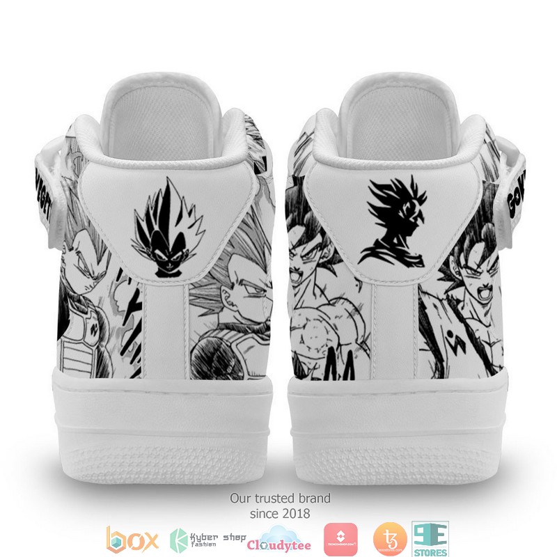 Vegeta and Goku Dragon Ball Anime Mix Manga High Air Force Shoes 3 Vegeta and Goku Dragon Ball Anime Mix Manga High Air Force Shoes 1 2