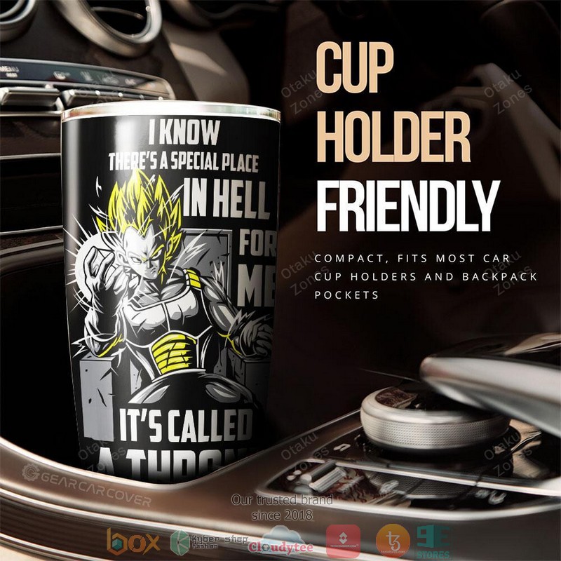 Vegetas Throne Essential Gift For Dragon Ball Anime Tumbler 1