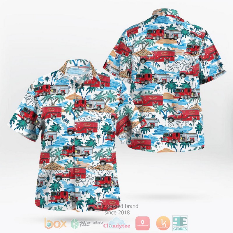 Venice Florida Venice Fire Department Hawaiian Shirt word3