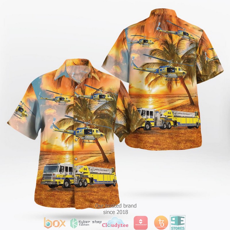 Ventura County Fire Department Air Unit Fire Support Bell HH 1H Quint 44 2018 RosenBauer Tandem Axle TDA Hawaii 3D Shirt