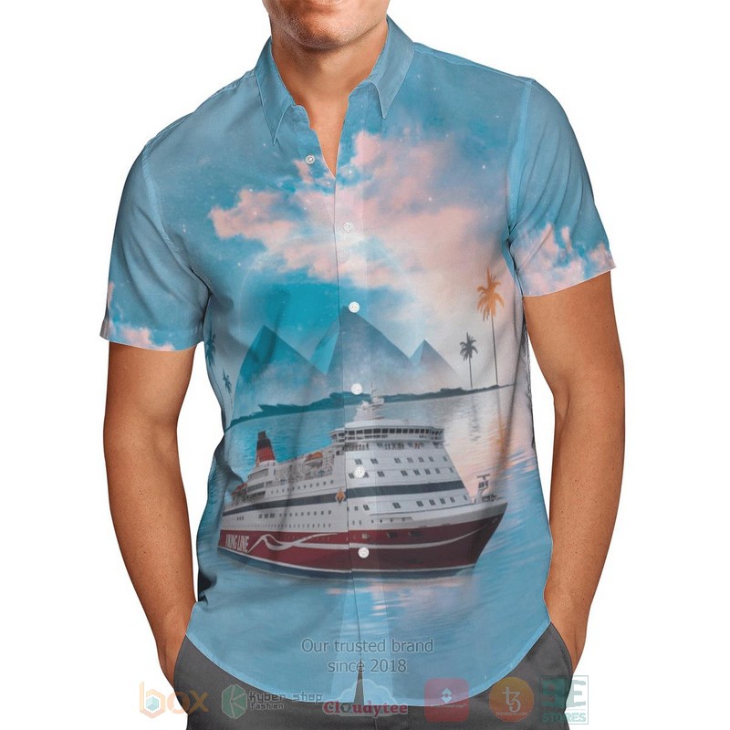BEST Viking Line Blue 3D Aloha Shirt 16 Viking Line Blue Hawaiian Shirt 1