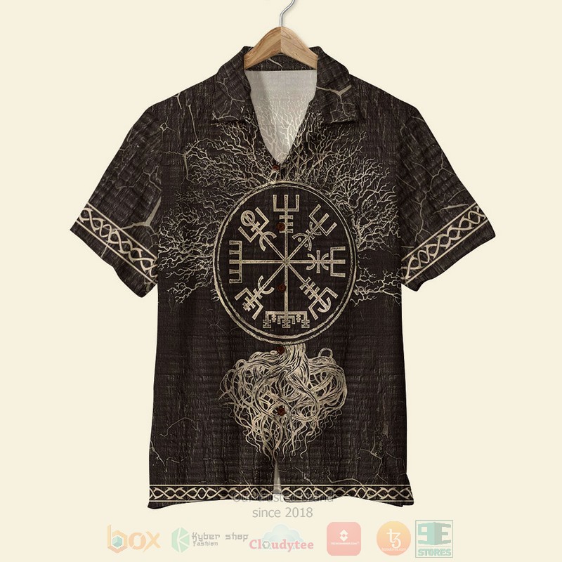 BEST Viking Tree Of Life 3D Aloha Shirt word2