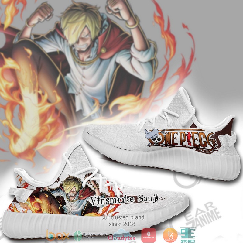 Vinsmoke Sanji One Piece Anime Yeezy Sneaker Shoes 3 Vinsmoke Sanji One Piece Anime Yeezy Sneaker Shoes 1 2