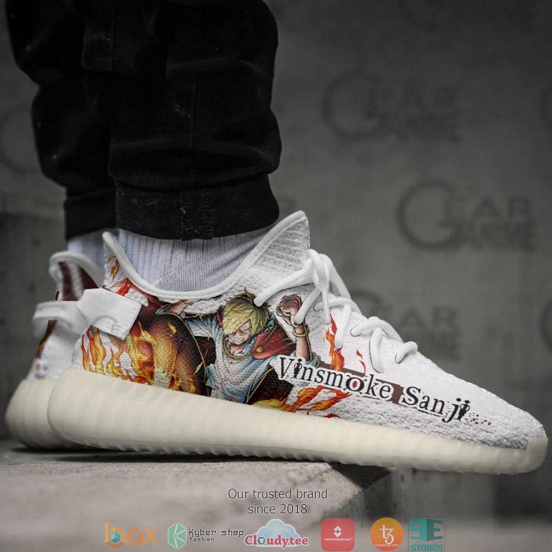 Vinsmoke Sanji One Piece Anime Yeezy Sneaker Shoes 4 Vinsmoke Sanji One Piece Anime Yeezy Sneaker Shoes 1 2 3