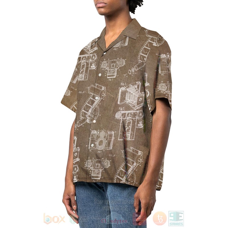 Vintage Camera Patent Hawaiian Shirt