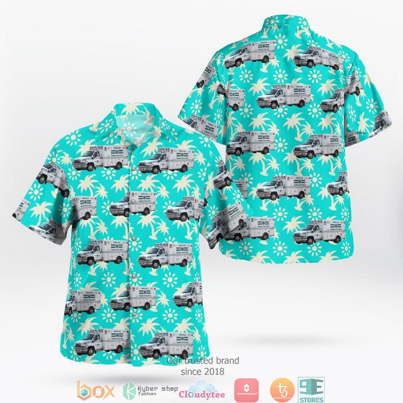 Virginia Beach Department of Emergency Medical Services Virginia Beach EMS Ambulance Virginia Hawaiian Shirt word2