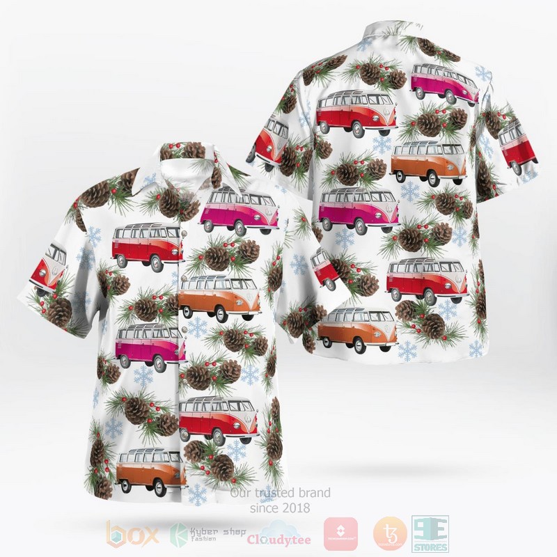 BEST Volkswagen Samba Christmas White 3D Aloha Shirt word3
