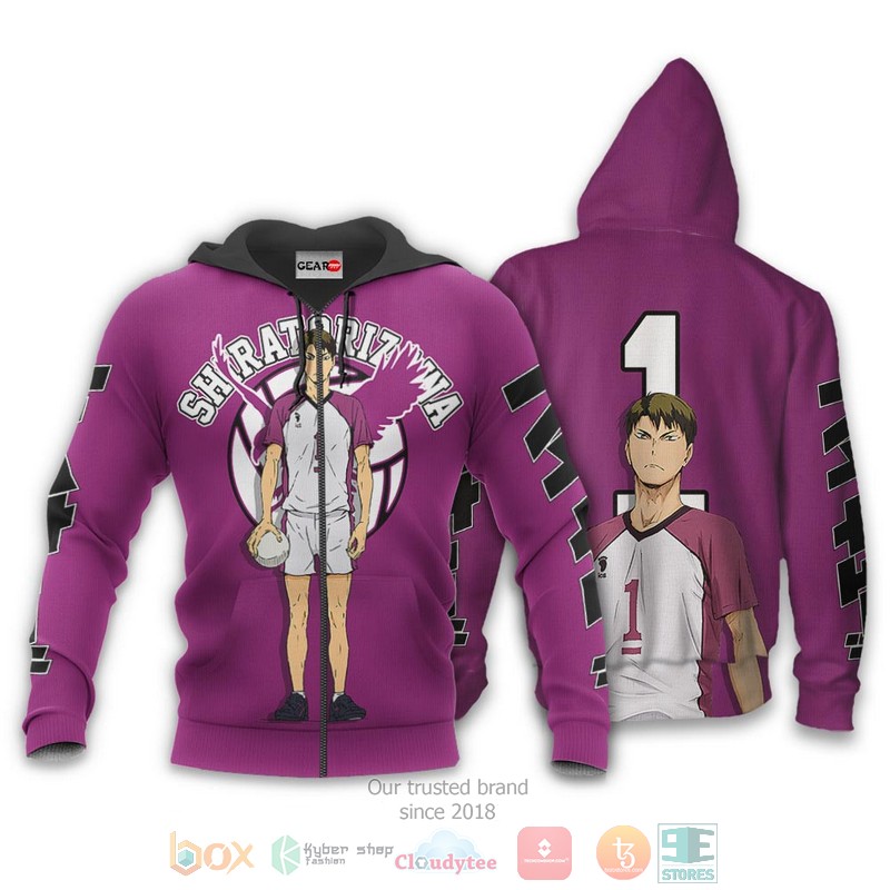 Wakatoshi Ushijima Haikyuu Anime 3D Hoodie Bomber Jacket