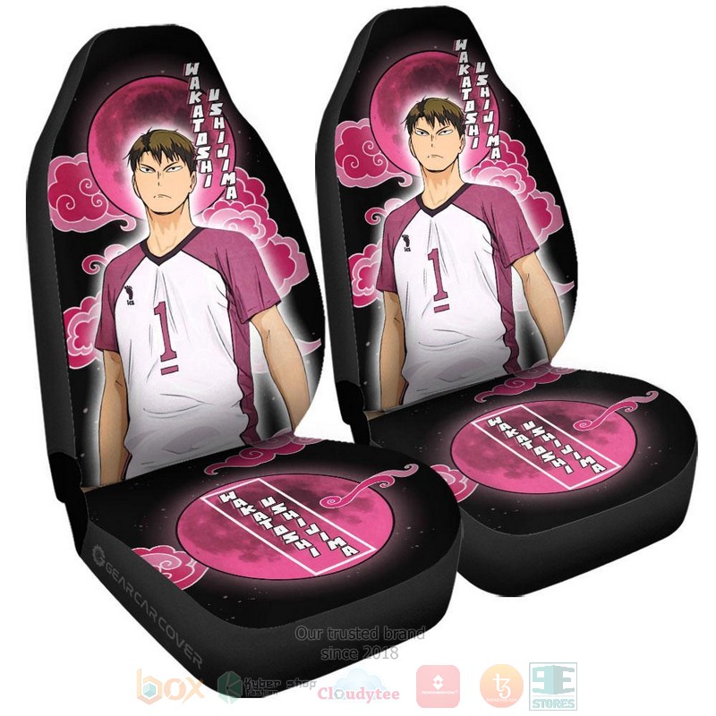 BEST-Anime Wakatoshi Ushijima Haikyuu Luxury Car Seat Covers 3 Wakatoshi Ushijima Haikyuu Anime Car Seat Cover 1 2
