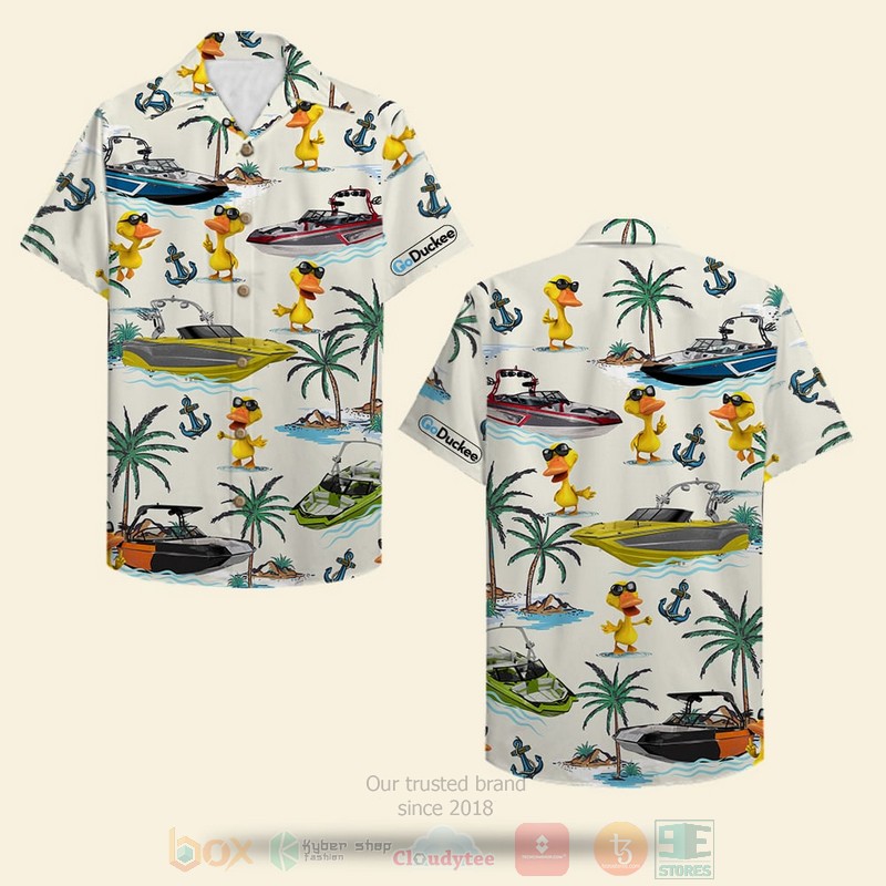 BEST Wakeboarding Duck 3D Aloha Shirt word1