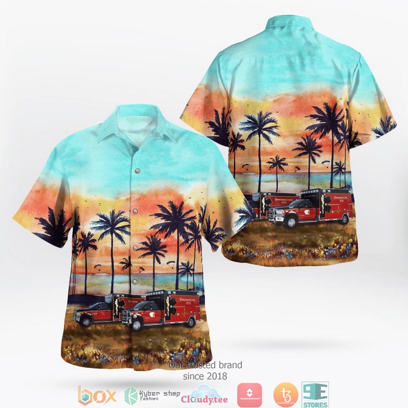 Wamego Kansas Pottawatomie County EMS 3D Hawaii Shirt