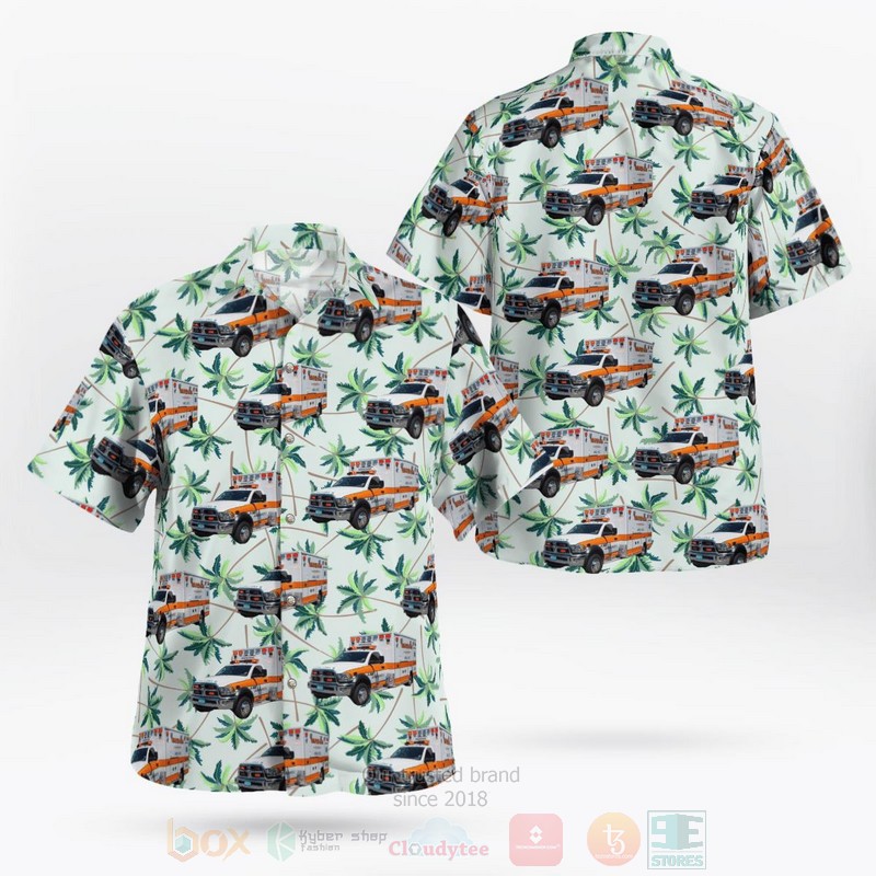 BEST Wareham Emergency Medical Services, MA Ambulance 3D Aloha Shirt word2