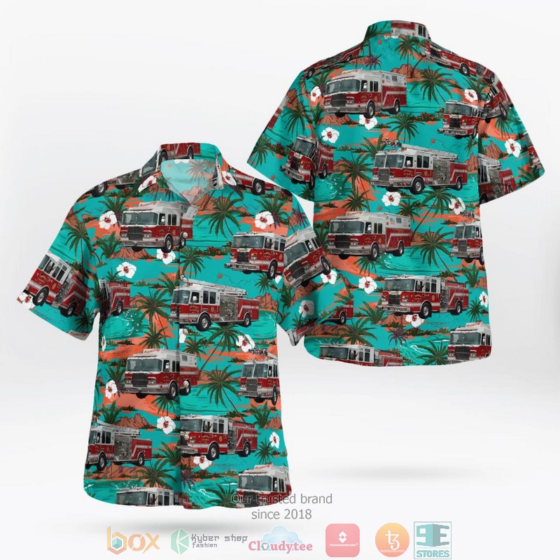 Warminster Township Bucks County Pennsylvania Hartsville Fire Company Hawaiian shirt word3