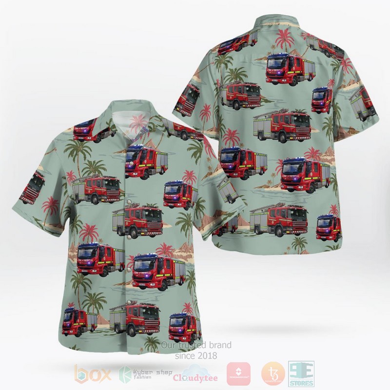 BEST Warwickshire, England, United Kingdom, Warwickshire Fire, And Rescue Service 3D Aloha Shirt word2