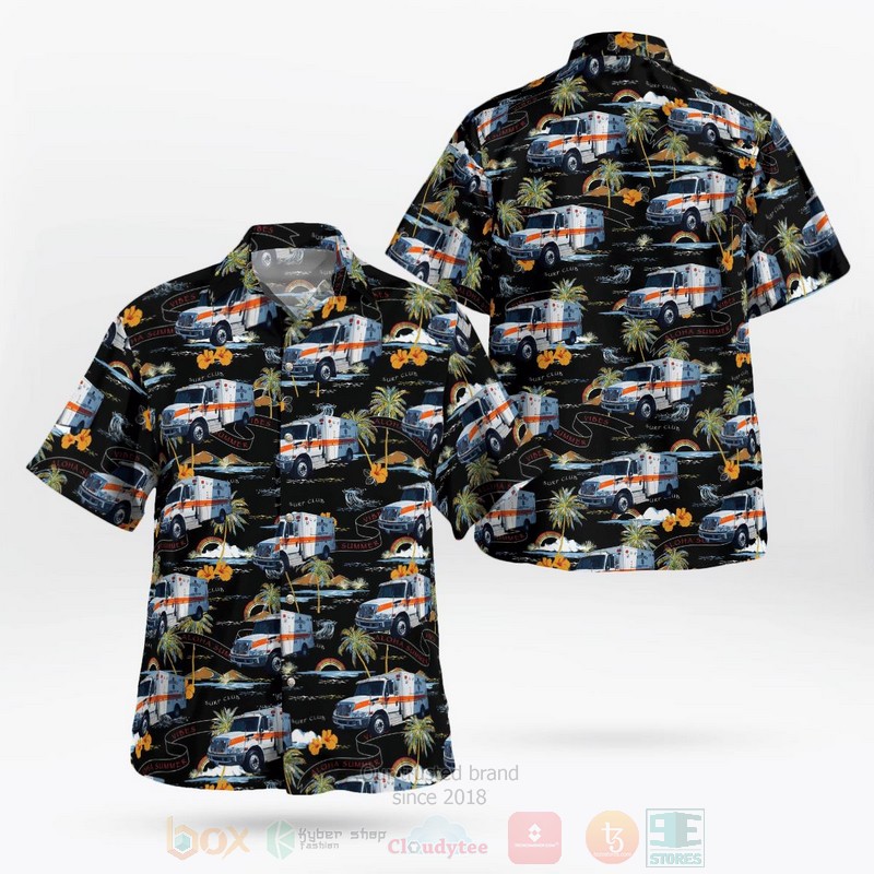BEST Washington County, Rhode Island, Westerly Ambulance Corps 3D Aloha Shirt word3