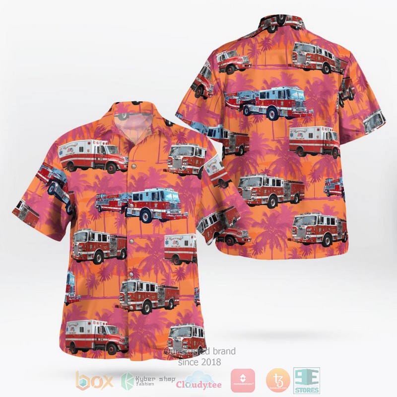 Washington DC Fire Emergency Medical Services Hawaiian Shirt