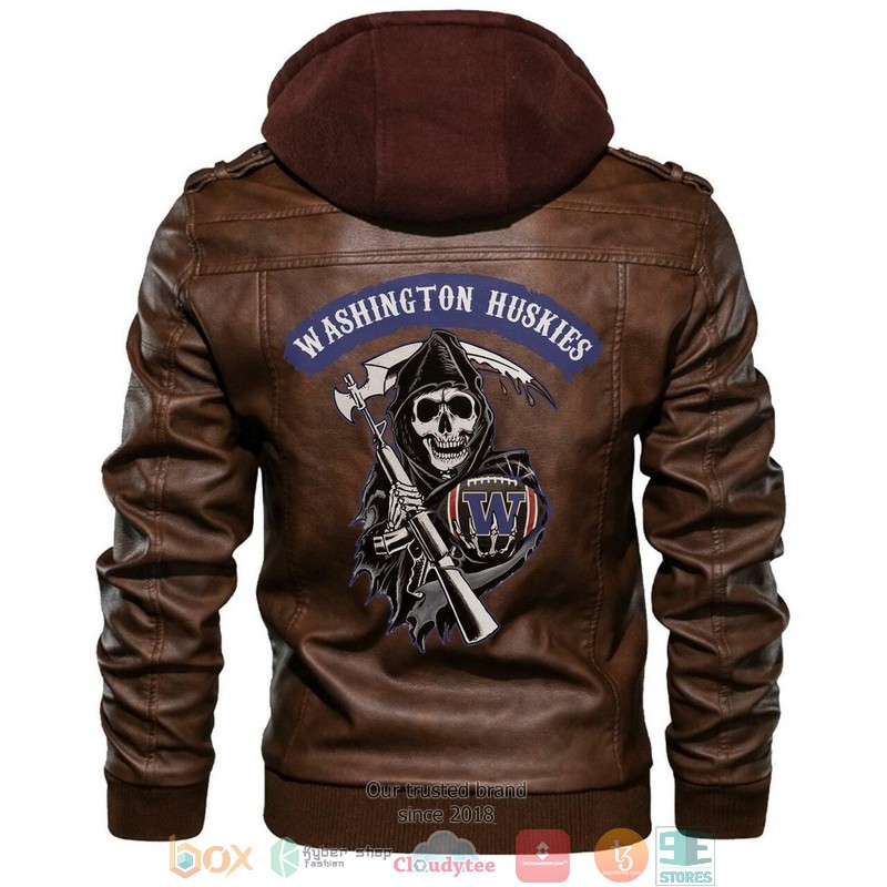 Washington Huskies NCAA Football Sons Of Anarchy Brown Leather Jacket