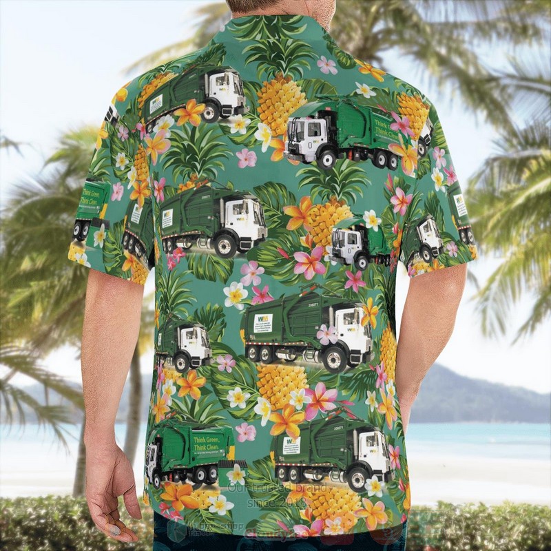 NEW Waste Management Garbage Truck pineapple Hawaii Shirt 2 NEW Waste Management Garbage Truck pineapple Hawaii Shirt word1