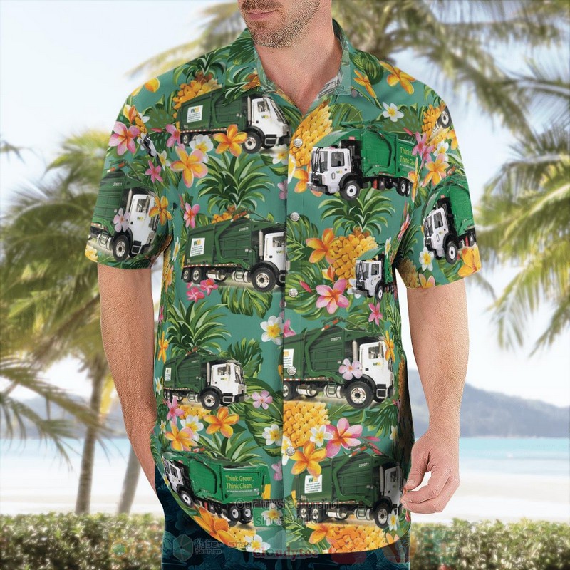 NEW Waste Management Garbage Truck pineapple Hawaii Shirt 4 NEW Waste Management Garbage Truck pineapple Hawaii Shirt word1