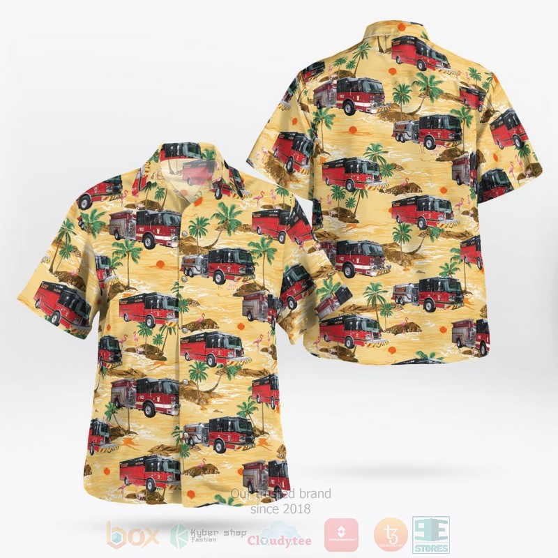 BEST Waxhaw, Union County, North Carolina, Waxhaw Volunteer Fire Department 3D Aloha Shirt word2