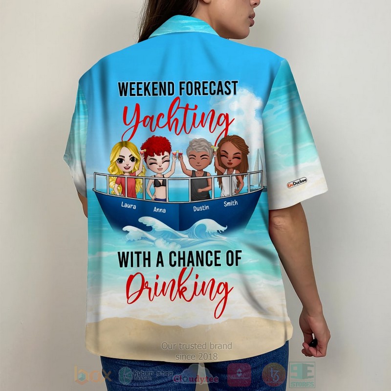 BEST Weekend Forecast Yachting With A Chance Of Drinking Custom Name 3D Aloha Shirt 4 BEST Weekend Forecast Yachting With A Chance Of Drinking Custom Name 3D Aloha Shirt word1