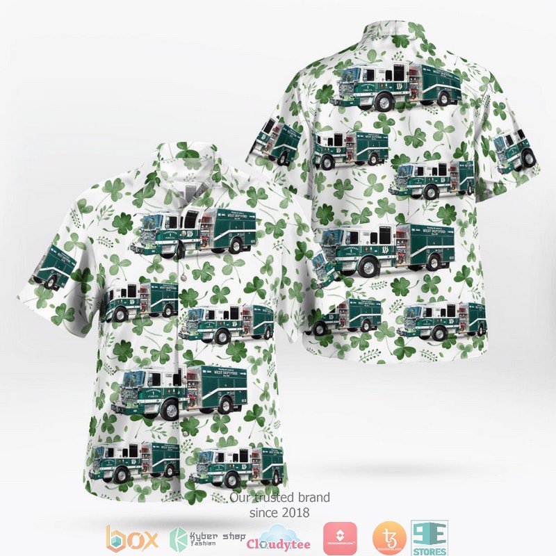 West Deptford Fire Department St Patrick's Day Hawaiian Shirt