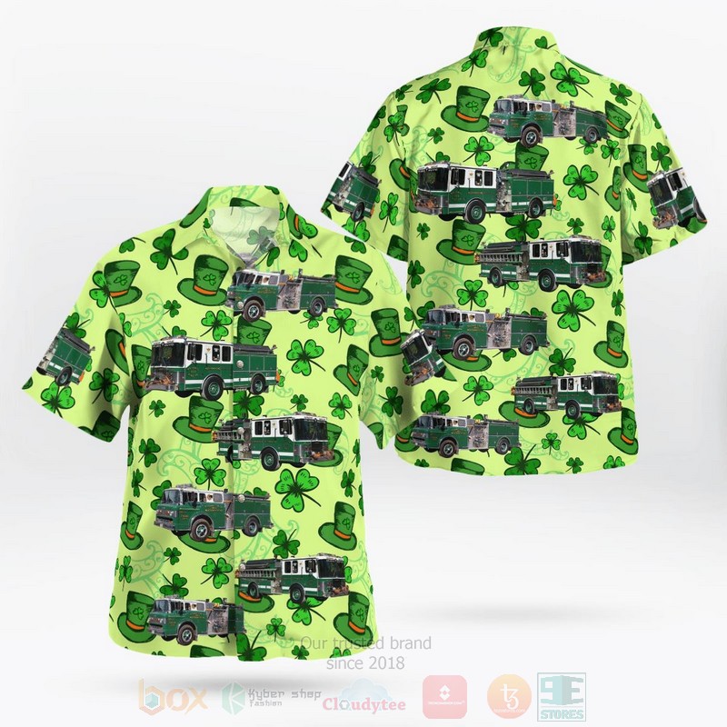 BEST Westernport, Allegany County, Maryland, Potomac Fire Company 2, St Patrick's Day 3D Aloha Shirt word1