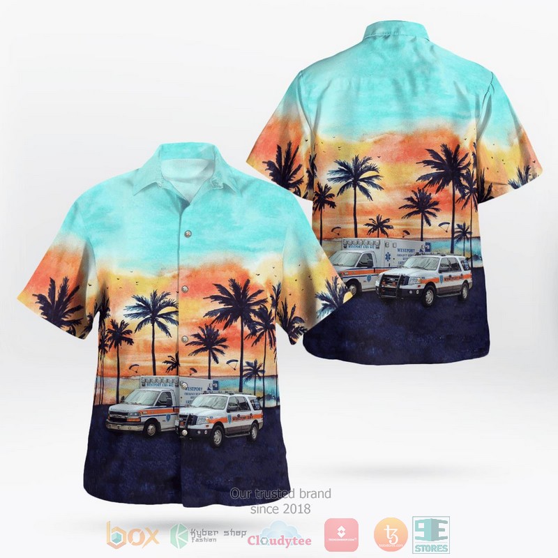 Westport Connecticut Westport Volunteer Emergency Medical Service WVEMS Hawaiian Shirt