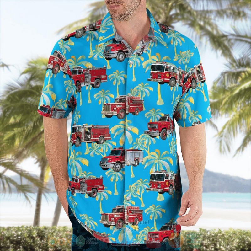 BEST White Creek, Washington County, New York, White Creek Fire Department 3D Aloha Shirt word3