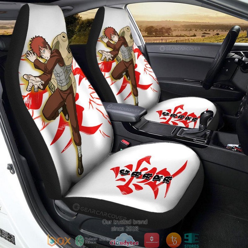 White Gaara Naruto Anime Car Seat Cover
