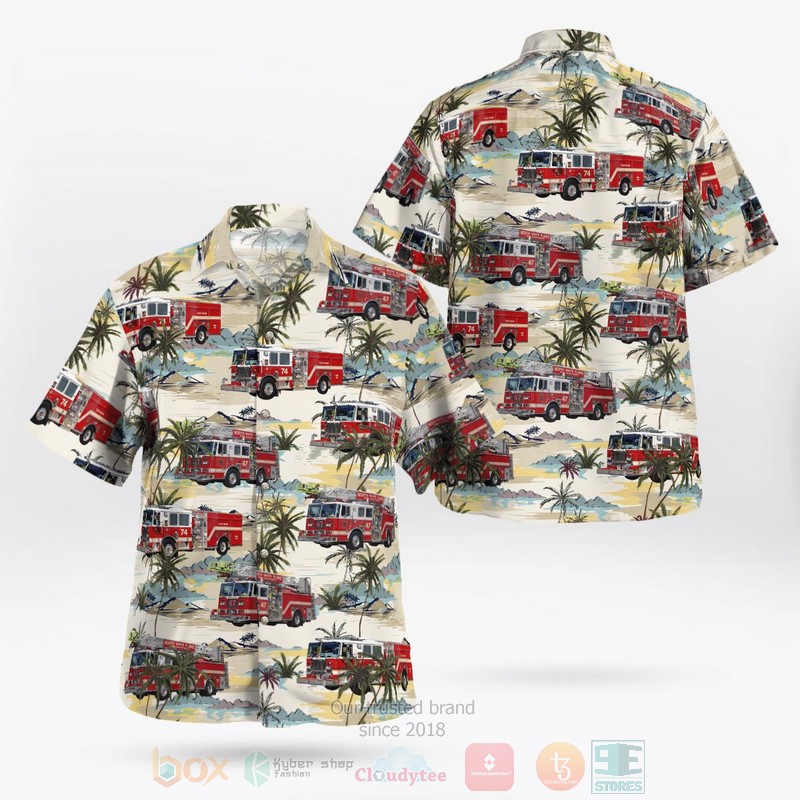 BEST White Plains, New York, North White Plains Fire Company No. 1 3D Aloha Shirt word3