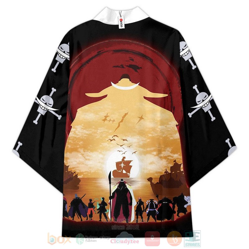 BEST Whitebeard Pirates One Piece Anime Japan 3D Print Kimono 4 Whitebeard Pirates One Piece Anime Inspired Kimono 1 2 3