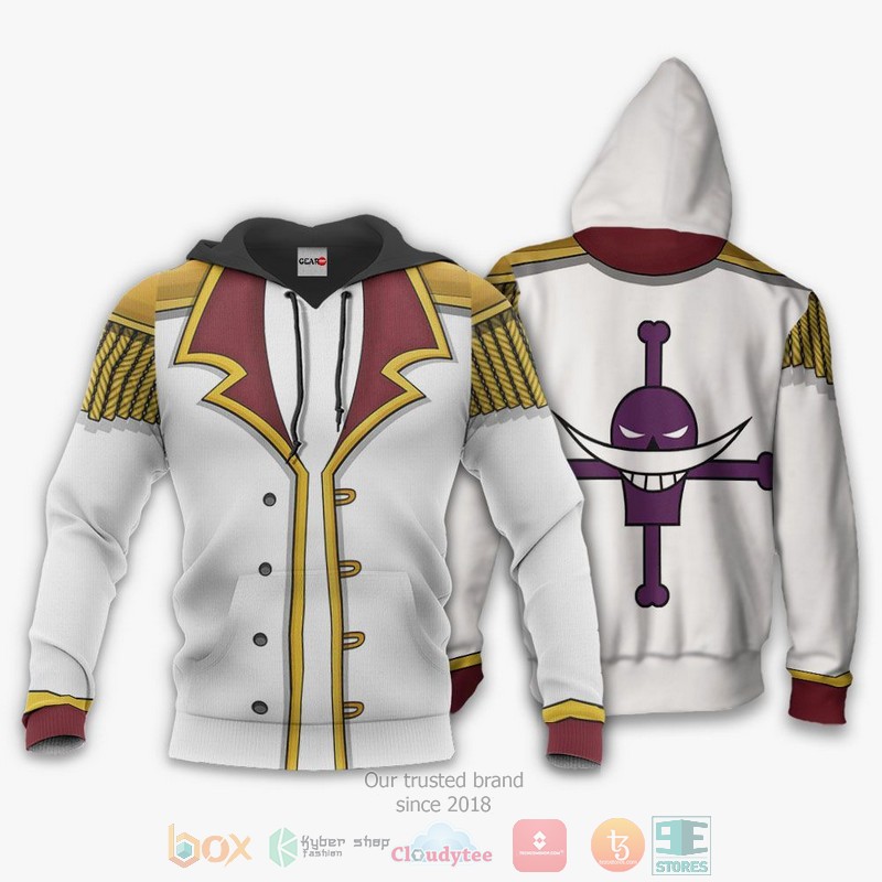 NEW Whitebeard Pirates Uniform Anime One Piece Full Printed 3D Sweater, Hoodie 3 Whitebeard Pirates Uniform Anime One Piece 3D Hoodie Bomber Jacket 1 2