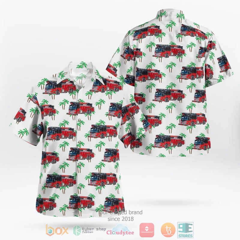 Wichita Fire Department Kansas Ladder Hawaiian Shirt word2