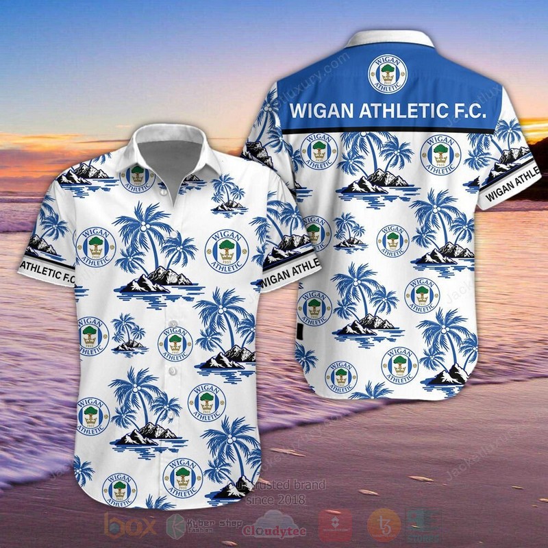 BEST Wigan Athletic Aloha Shirt, Short-Pants word1